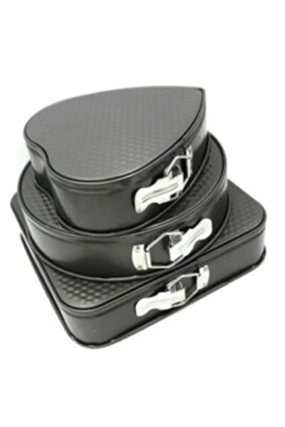 OEM Set of 3 cake trays with removable base and different shapes 24/26/28 CM