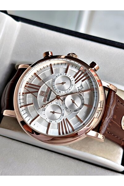 Reward Kahverengi Deri Kordon Orjinal Klips Fonksiyonlu Erkek Kol Saati + BİL...