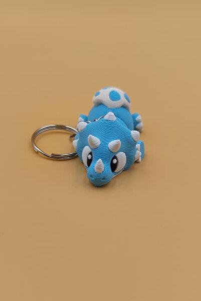 Rodopiva سلسلة مفاتيح متحركة على شكل ديناصور لطيف، زينة للحقائب