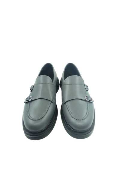 Oneka Shoes Men's Casual Loafergray Napa Double Buckle 20251308Lkt2237