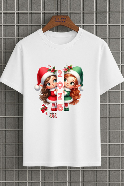 lovver تي شيرت عيد الميلاد 2026 مصنوع من القطن بنسبة 100% يسمح بمرور الهواء ب...
