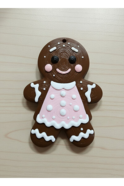 Heners 4 Pieces Cookie Man Gingerbread Christmas Pine Tree Ornament Decor Decoration Set 5 cm