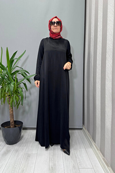 MISS DALIDA Cupro Silk Dress Black T26K-4015