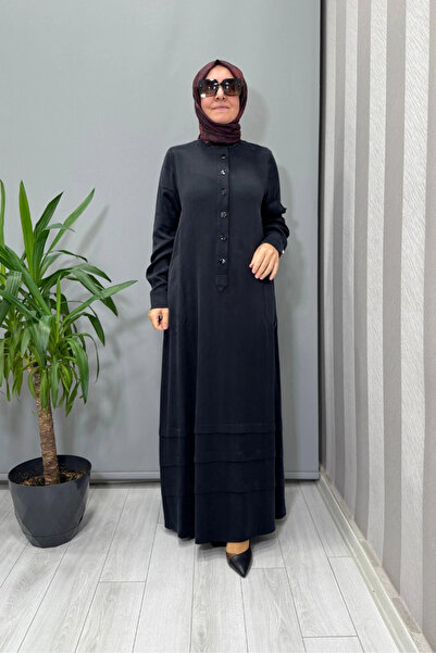 MISS DALIDA Cupro Silk Dress Black T26K-4024