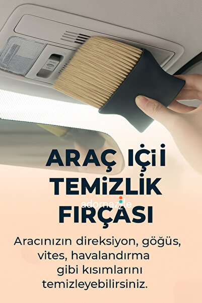 adornazzle Araç İçi Temizlik Fırçası, Çok Fonksiyonlu Fırça, Pratik Fırça