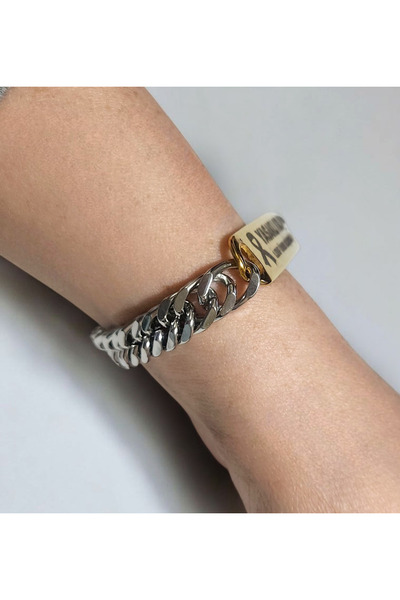 fırsatlar diyarı Breast Cancer Awareness Bracelet Lymphedema Bracelet Prohibited Arm Warning Bracelet Steel Tag