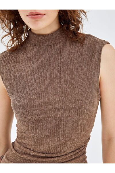 LC Waikiki Blai̇s Women's D Mock Neck Straight Dress