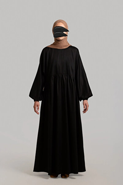 Lemaye Basic Cotton Satin Dress - Black