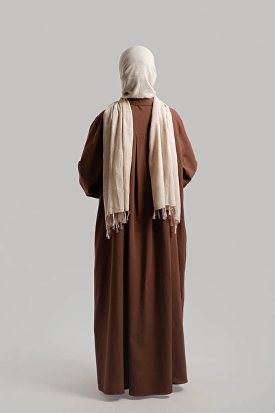 Lemaye Φόρεμα από λινό πουκάμισο - Καφέ