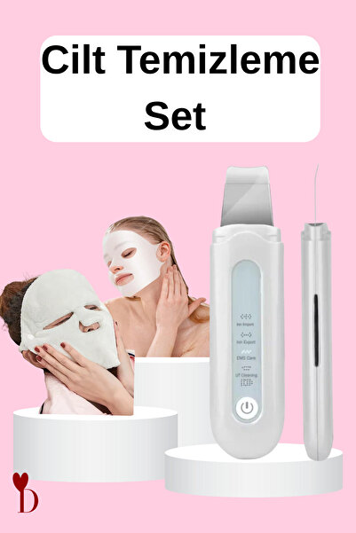 Dami Beauty 3'ü 1 Arada Cilt Temizleme ve Bakım Seti|Ultrasonik Spatula+Buhar...