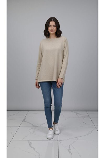 Lovely butik PULOVER MAMĂ CU MÂNĂ LUNGĂ, Gâtul rotund