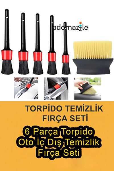 adornazzle Set de perii pentru curățarea torpedo-ului, Set de perii pentru cu...