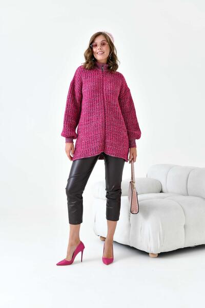 Garmi Kadın Degrade Fermuarlı Hrka Fuşya