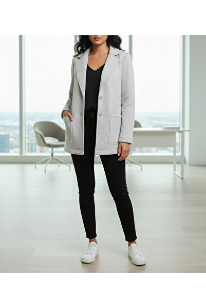 LYVEAN سترة رجالية كبيرة الحجم بياقة وثلاث خيوط من القطن الممشط