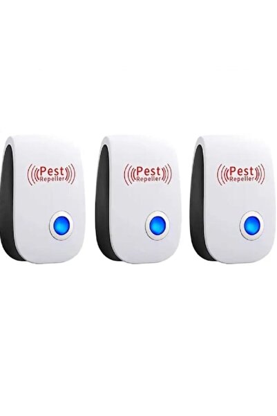 Pest Reject dispozitiv ultrasonic de combatere a dăunătorilor, alb, 3 bucăți