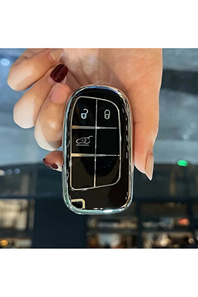 ROSALIND Egea CROSS silikon Anahtar kılıfı siyah gümüş