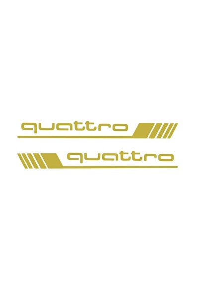 Oracal 651 Decorative Sticker Audi Quattro 40x5 cm size/ 2 pieces, copper