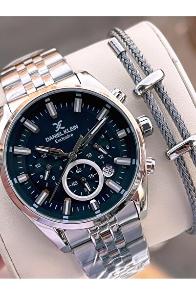 Daniel Klein Men's Wristwatch Rlx.2 with Stopwatch Dial Italian Design Bracelet Gift Warranty