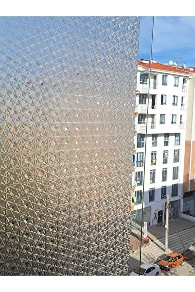 Başak Ev Tekstili Cam Filmi Kaplama Statik Folyo Buzlu Desenli Duşa Kabin Pencere Ofis Dekorasyon