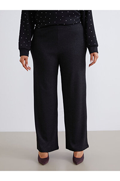 LC Waikiki Büyük Beden Beli Lastikli Kadın Pantolon