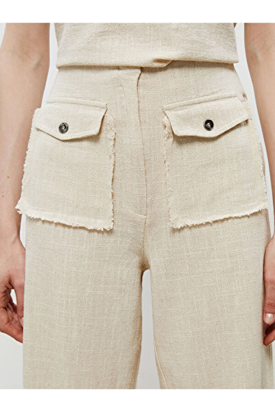 LC Waikiki Standard Fit Linen Blend Women's Trousers