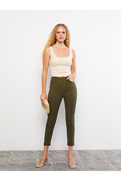 LC Waikiki Standard Fit Straight Pocket Detailed Gabardine Women's Trousers