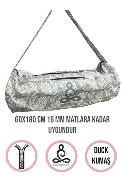 REMEGE Mat Taşıma Çantası Yoga Fitness Silindir Antrenman Çantası + 2 Adet Ma...