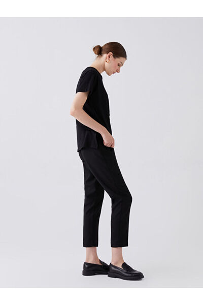 LC Waikiki Standard Fit Women's Trousers with Elastic Waist