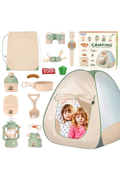 woopie Set de aventură în camping pentru copii – Kit de joacă Explorer cu cort, lanternă și accesorii