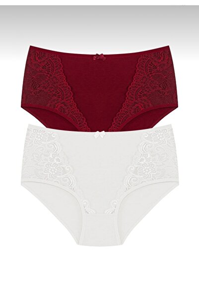 YOYYO Women's Battal 2-Pack Panties Large Size Cotton Lace Women's Underwear