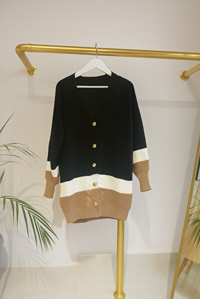 Kirazca Butik Women's Striped Knitwear Cardigan