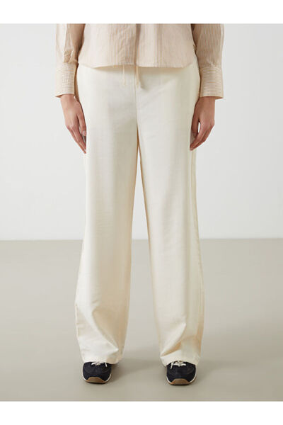 LC Waikiki Wide Leg Women's Trousers with Elastic Waist