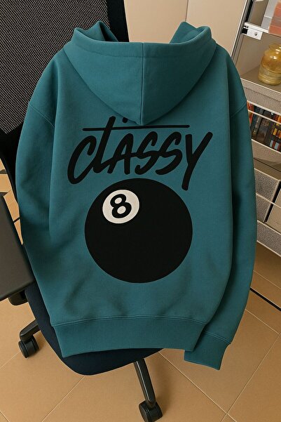 CLASSY.MODA Unisex Hooded Oversized Printed Sweatshirt – 8 Top Back Print