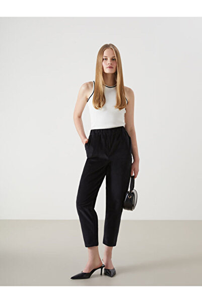 LC Waikiki Women's Velvet Pants with Elastic Waist