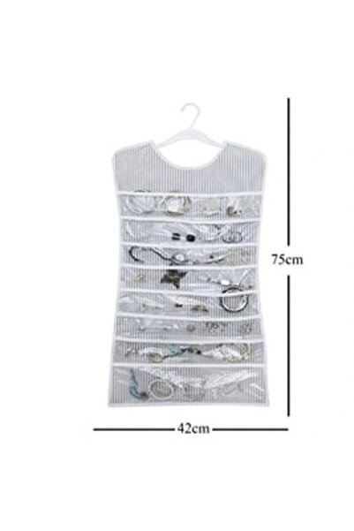 Epilons منظم إكسسوارات المجوهرات على شكل فستان - مخطط