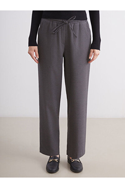 LC Waikiki Patterned Women's Trousers with Elastic Waist