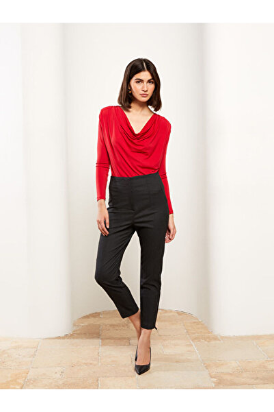 LC Waikiki Women's High Waist Standard Fit Straight Trousers