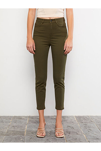 LC Waikiki Standard Fit Straight Pocket Detailed Gabardine Women's Trousers