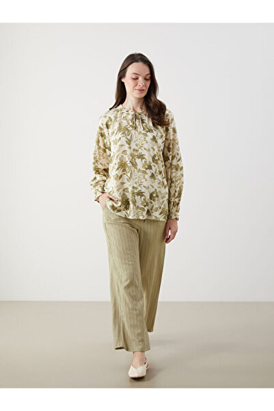 LC Waikiki Elastic Waist Textured Women's Trousers