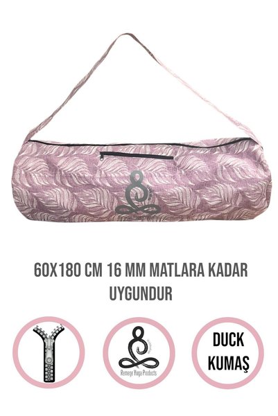 REMEGE Mat Taşıma Çantası Yoga Fitness Silindir Antrenman Çantası + 2 Adet Ma...