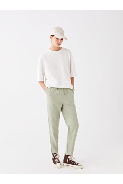 LC Waikiki Carrot Cut Women's Trousers with Elastic Waist