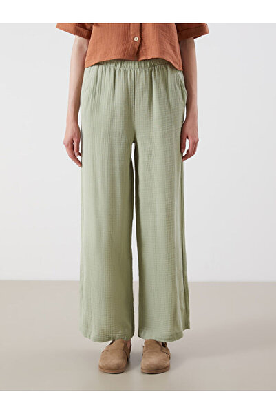 LC Waikiki Elastic Waist Textured Women's Trousers