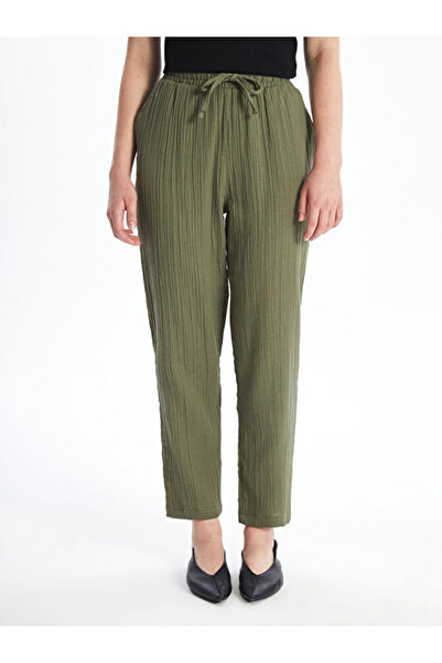 LC Waikiki Comfortable Fit Women's Trousers with Elastic Waist