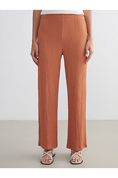 LC Waikiki Elastic Waist Textured Women's Trousers