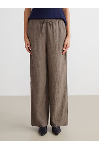 LC Waikiki Elastic Waist Textured Women's Trousers