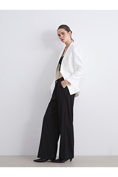 LC Waikiki Дамски панталон от ленена смес с еластична талия