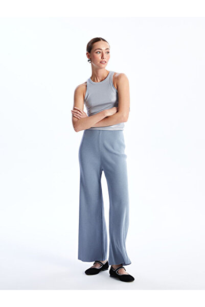 LC Waikiki Women's Elastic Waist Plain Knitwear Trousers