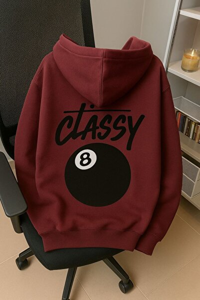 CLASSY.MODA Unisex Hooded Oversized Printed Sweatshirt – 8 Top Back Print
