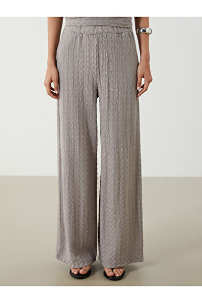 LC Waikiki Elastic Waist Textured Women's Trousers