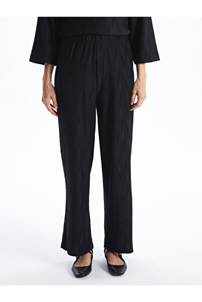 LC Waikiki Elastic Waist Textured Women's Trousers